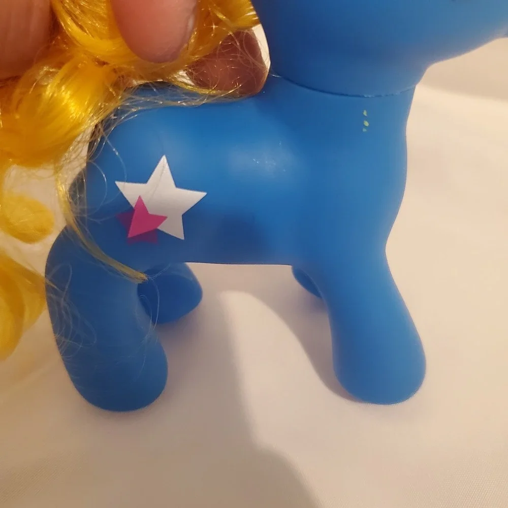 My Little Pony Gi-Go Wonder Pony Land‎ Blue W Blue Horn Yellow Hair Star